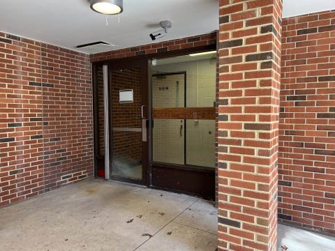 Image of outdoor entrance door to Lycoming Hall G-16